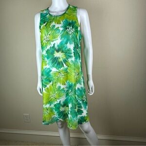 Calvin Klein Green Teal Floral Dress